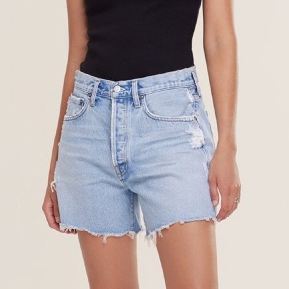 AGOLDE Parker Long Denim Shorts – Parade